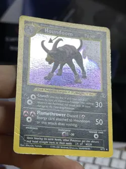 Houndoom 4/75 Neo Discovery 2001 SWIRL Holo Rare WOTC Pokemon Card TCG - Image 3