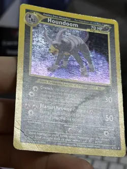 Houndoom 4/75 Neo Discovery 2001 SWIRL Holo Rare WOTC Pokemon Card TCG - Image 4
