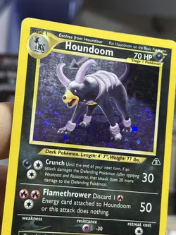 Houndoom 4/75 Neo Discovery 2001 SWIRL Holo Rare WOTC Pokemon Card TCG - Image 5