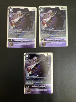 3x Baalmon (X Antibody) BT12-082 R Digimon CCG C Card Lot English Digimon Cards - Image 1