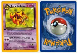 Pokemon TCG Team Rocket Dark Kadabra Card No Holo - Image 1