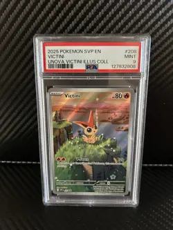 Victini Illustration Collection Unova Promo Card 208 PSA 9 - Image 1