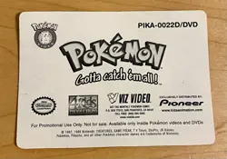 POKEMON JIGGLYPUFF RARE PIKA-0022D/DVD VIZ VIDEO PROMO CARD 3D LENTICULAR - Image 3