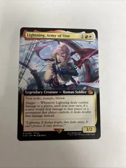 Lightning, Army Of One Extended Art Nonfoil Finial Fantasy MTG - Image 1