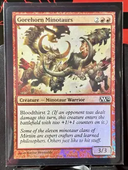 Gorehorn Minotaurs - FOIL - MTG - Magic 2012 - M12 - 144/249 - COMMON ~ NM - Image 2