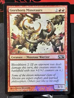 Gorehorn Minotaurs - FOIL - MTG - Magic 2012 - M12 - 144/249 - COMMON ~ NM - Image 3