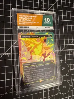Travelling Chocobo mtg Final Fantasy Neon Ink Yellow ACE 10 Magic The Gathering - Image 4