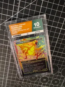 Travelling Chocobo mtg Final Fantasy Neon Ink Yellow ACE 10 Magic The Gathering - Image 5