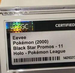PSA 9 Mint - EEVEE HOLO - Pokemon TCG: 2000 WotC Black Star Promo #11 48332251 - Image 5