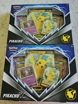Pokemon Pikachu V Box (Lot of 2 Sealed) Pokemon Center Order FAST FREE SHIPPING - Image 1