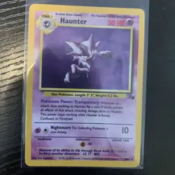 1999 Pokemon Fossil Haunter 6 Holo LP - Image 1