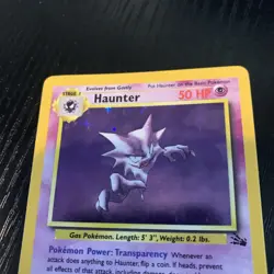 1999 Pokemon Fossil Haunter 6 Holo LP - Image 3