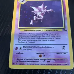1999 Pokemon Fossil Haunter 6 Holo LP - Image 4