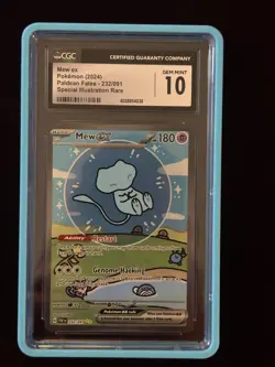 Pokemon Mew ex Paldean Fates Special Illustration Rare #232 CGC 10 Gem Mint - Image 1
