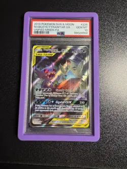 2019 POKEMON SUN & MOON UNIFIED MINDS 226 MEGA SABLEYE & TYRANITAR GX PSA 10 ALT - Image 1