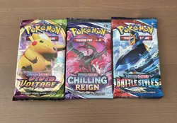 Pokemon Booster Pack Bundle- Vivid Voltage, Chilling Reign, Battle Styles sealed - Image 1
