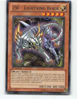 ZW - Lightining Blade YuGiOh Card CBLZ-EN005 1st Edition - Image 1