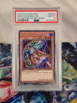 2023 Yugioh SBC1-ENA05 Dark Magician Girl Secret Rare 1st PSA 10 Battle City - Image 1