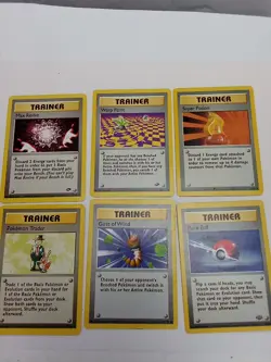 Lot of 6 1999 &99-2000 Pokemon Trainer Cards Max Revive ; Max Revive Trader More - Image 1