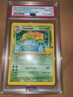 PSA 10 Venusaur 15/102 Celebrations Classic Collection Gem Mint Pokemon Card - Image 1