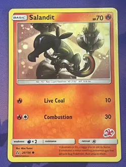 Salandit #18 25/156 Ultra Prism Charizard Stamped Pokemon Card - Image 1