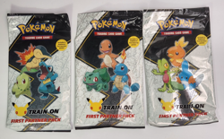 Pokemon Train On First Partner Pack 25th Anniversary Hoenn Johto Kanto Big Cards 820650809682 - Image 1