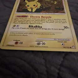 Pikachu 94/123 Common 2007 Mysterious Treasures Pokemon Card MP - Image 3