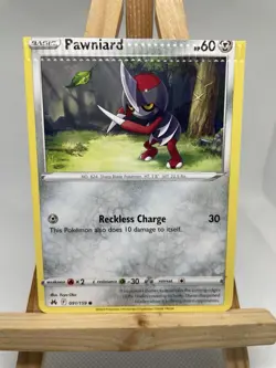 RARE CRIMPED ERROR CARD - PAWNIARD - CROWN ZENITH - POKEMON TCG - 091/159 - Image 1