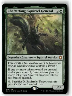 Chatterfang, Squirrel General Commander: Bloomburrow Regular - Image 1