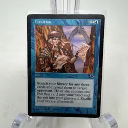 Magic the Gathering Intuition Tempest Lightly Played (4) - Image 1
