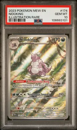 2023 POKEMON MEW EN-151 ILLUSTRATION RARE #174 NIDOKING PSA 10 - Image 1