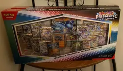 2 x Pokemon Prismatic Evolutions Lucario EX and Tyranitar EX Premium Collection - Image 1