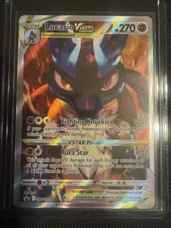 Pokemon TCG Lucario VSTAR SWSH291 Crown Zenith ETB Black Star Promo Card - Image 1