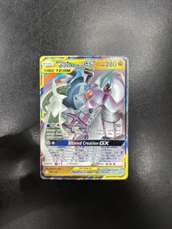 Pokemon TCG Arceus & Dialga & Palkia GX 156/236 Cosmic Eclipse Ultra Rare Card - Image 1