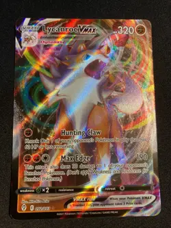 Pokemon TCG: Evolving Skies Lycanroc VMAX Full Art Holo Ultra Rare 092/203 - NM - Image 1