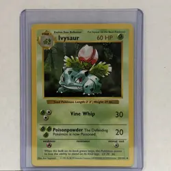 Ivysaur Shadowless 30/102 Uncommon WOTC Pokemon TCG Base Set - Image 1