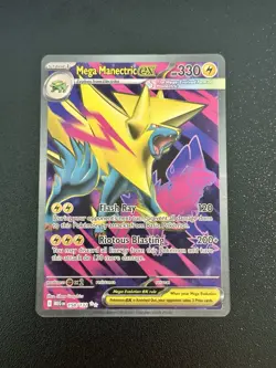 Pokemon Mega Manectric EX 158/132 Full Art Mega Evolution Ultra Rare PACK FRESH - Image 1