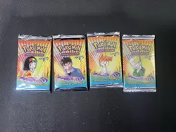 FACTORY SEALED Pokemon Gym Heroes Unlimited Booster Packs WOTC Art Set (4) - Image 1