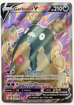 Pokemon TCG Garbodor V Full Art Holo 190/203 Ultra Rare SWSH07 Evolving Skies - Image 1