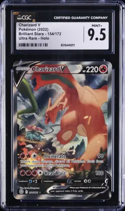 POKEMON BRILLIANT STARS #154/172 CHARIZARD V CGC 9.5 - Image 1