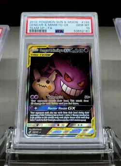 Pokemon Gengar & Mimikyu GX Alternate Art Team Up PSA 10 - Image 1