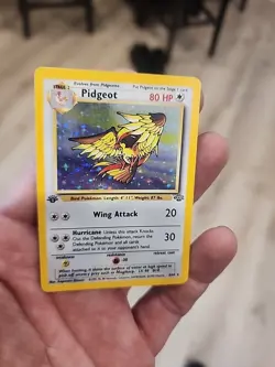 Pokemon Pidgeot Holo Trading Card 80 HP Wing Attack Hurricane 1st Edition - Image 2