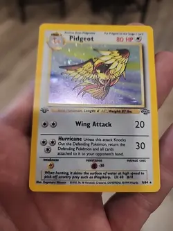 Pokemon Pidgeot Holo Trading Card 80 HP Wing Attack Hurricane 1st Edition - Image 4