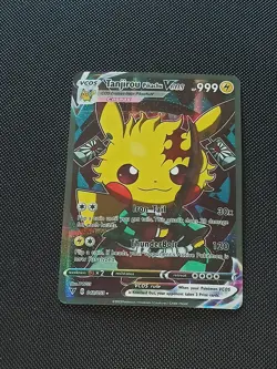 PIKACHU POKEMON TANJIROU TANJIRO DEMON SLAYER PIKA CARTE CARD HOLO PRISM FLASH - Image 2