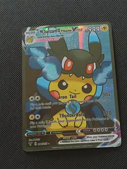 PIKACHU POKEMON CHARIZARD COSPLAY CARTE CARD NEW HOLO PRISM COLLECTION BRILLANTE - Image 1