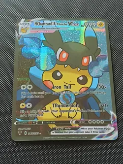 PIKACHU POKEMON CHARIZARD COSPLAY CARTE CARD NEW HOLO PRISM COLLECTION BRILLANTE - Image 2