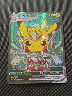 PIKACHU POKEMON SEIYA COSPLAY CARTE CARD NEW HOLO PRISM COLLECTION BRILLANTE - Image 3
