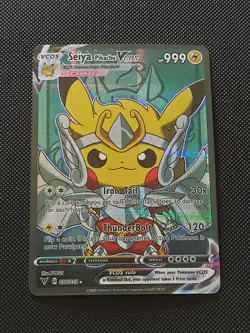 PIKACHU POKEMON SEIYA COSPLAY CARTE CARD NEW HOLO PRISM COLLECTION BRILLANTE - Image 4