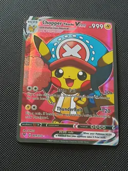 CHOPPER ONE PIECE LUFFY PIKACHU POKEMON COSPLAY CARTE CARD NEW HOLO PRISM MANGA - Image 2