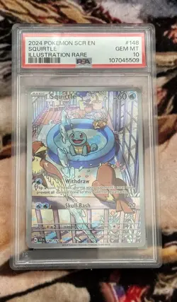 SQUIRTLE 148/142 PSA 10 STELLAR CROWN ILLUSTRATION RARE POKEMON CARD ENGLISH - Image 1